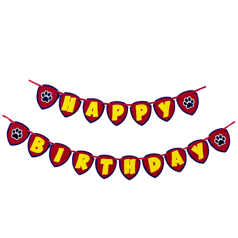 Paw Patrol Themed Happy Birthday Banner Handmade